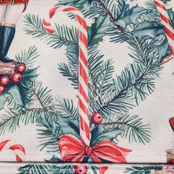 Red Nutcracker Table Runner Christmas Decor Holiday Soldier Decorative Cloth 72" - Picture 7 of 8